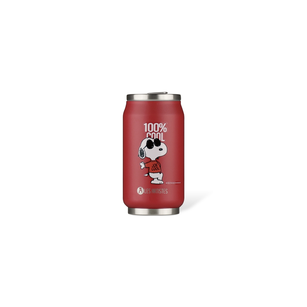 Les Artistes Paris Thermosbeker Cool Snoopy met Rietje RVS 280 ml