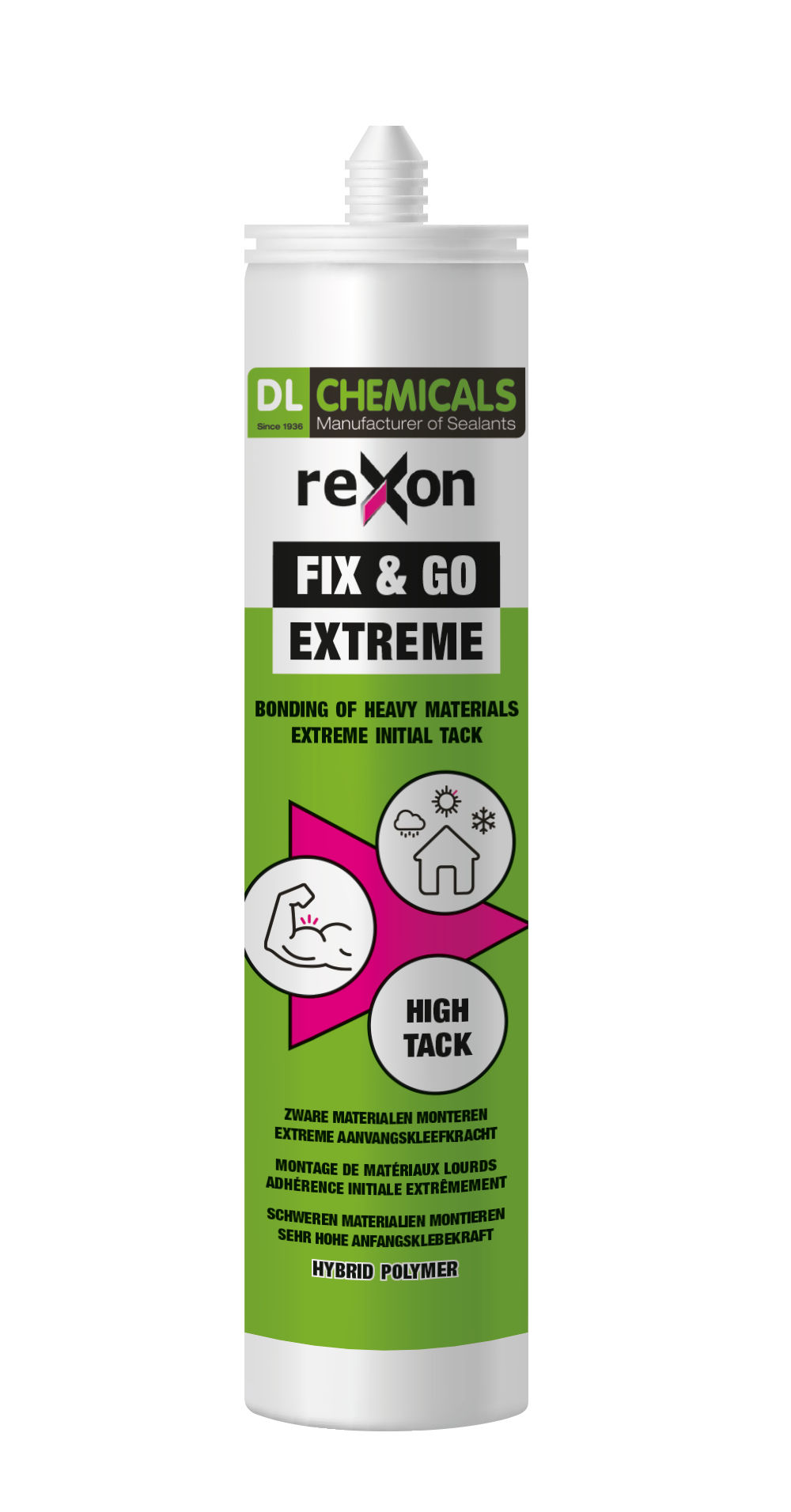 Rexon Lijm Fix & Go Extreme 290 ml Wit
