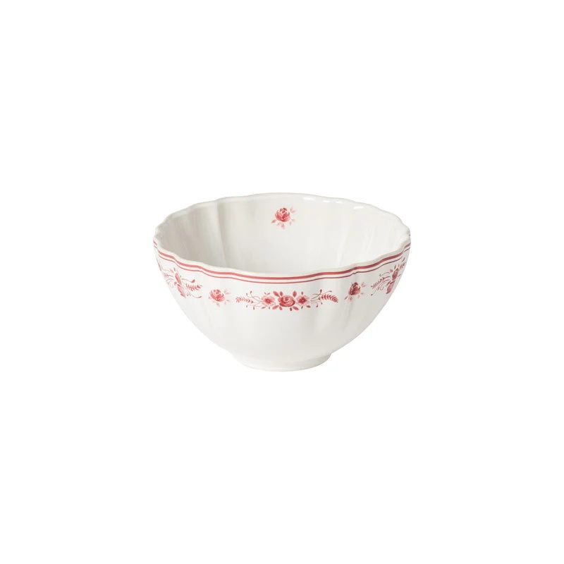 Costa Nova Bowl Vila Wit/Rood 16x7.7 cm - Aardewerk