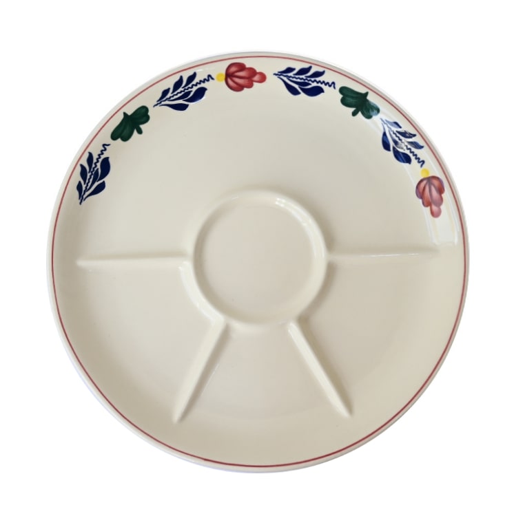 Royal Boch Fonduebord Boerenbont 27cm - Aardewerk