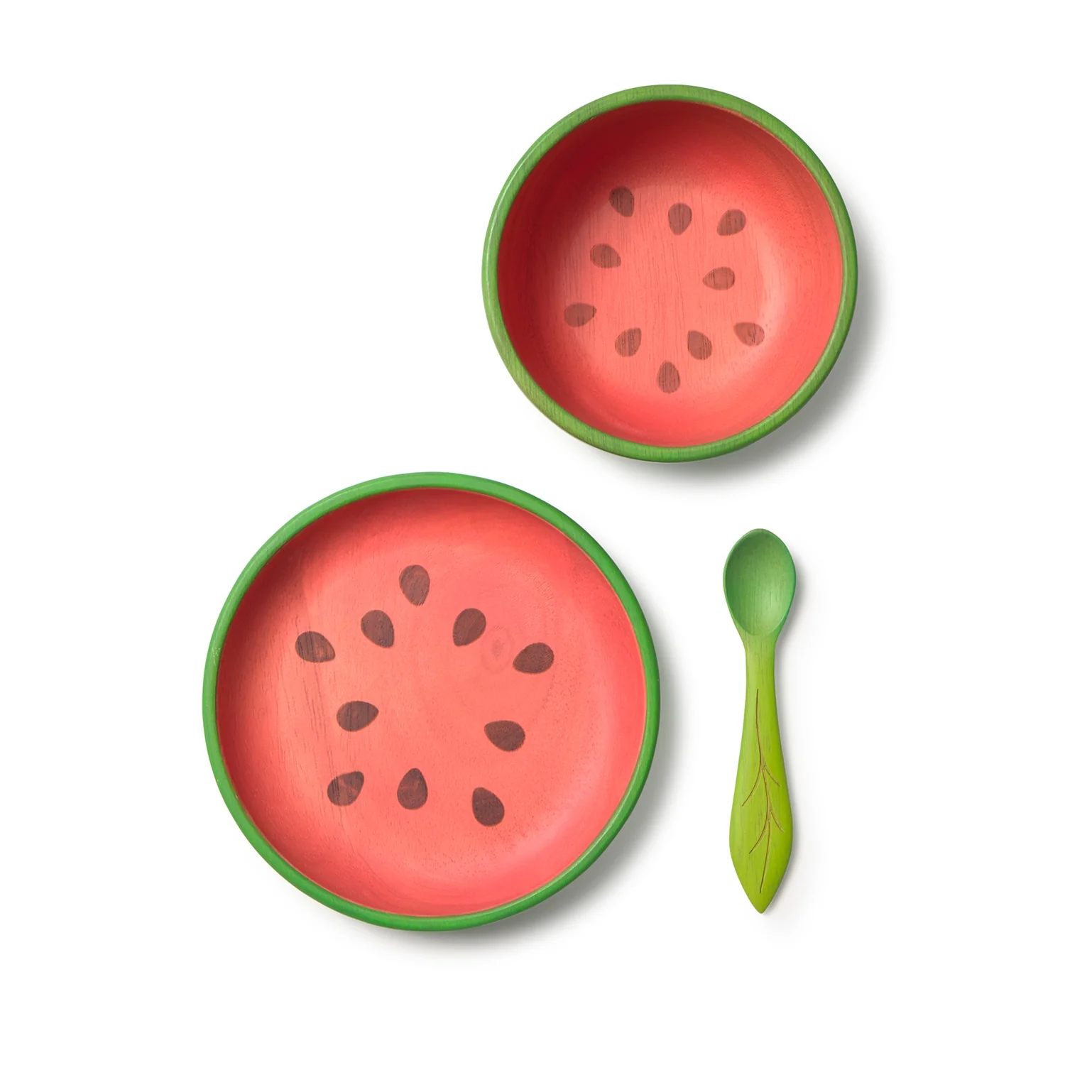 Oli & Carol Eetset Bord - Bowl en Lepel Wally the Watermelon Oli & Carol Eetset Bord - Bowl en Lepel Wally the Watermelon