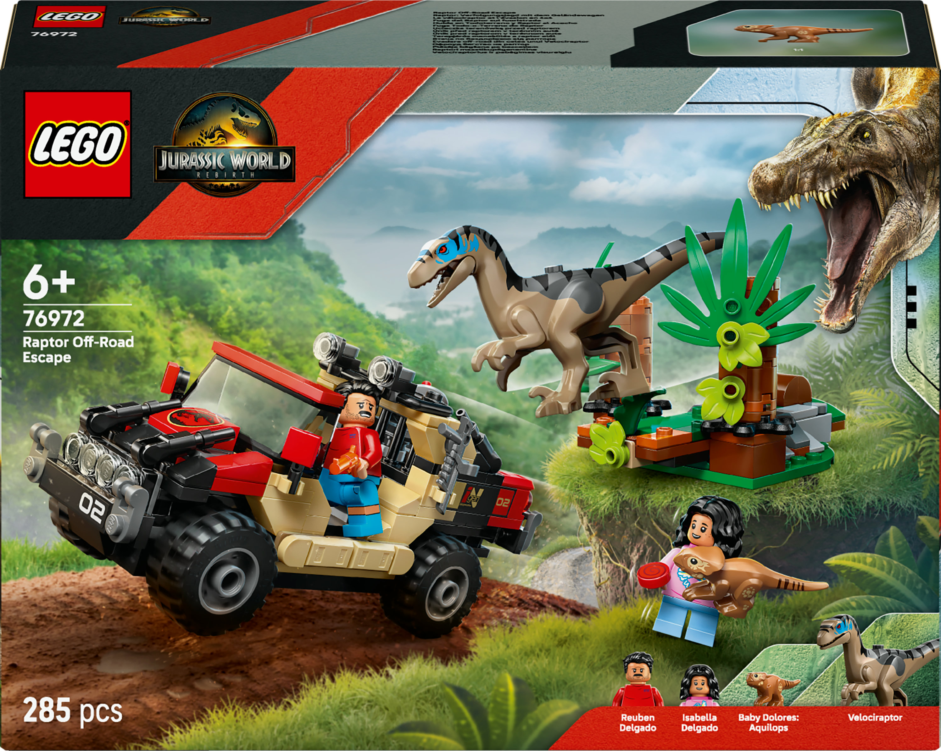 Lego Jurassic World 76972 Offroad Raptorontsnapping
