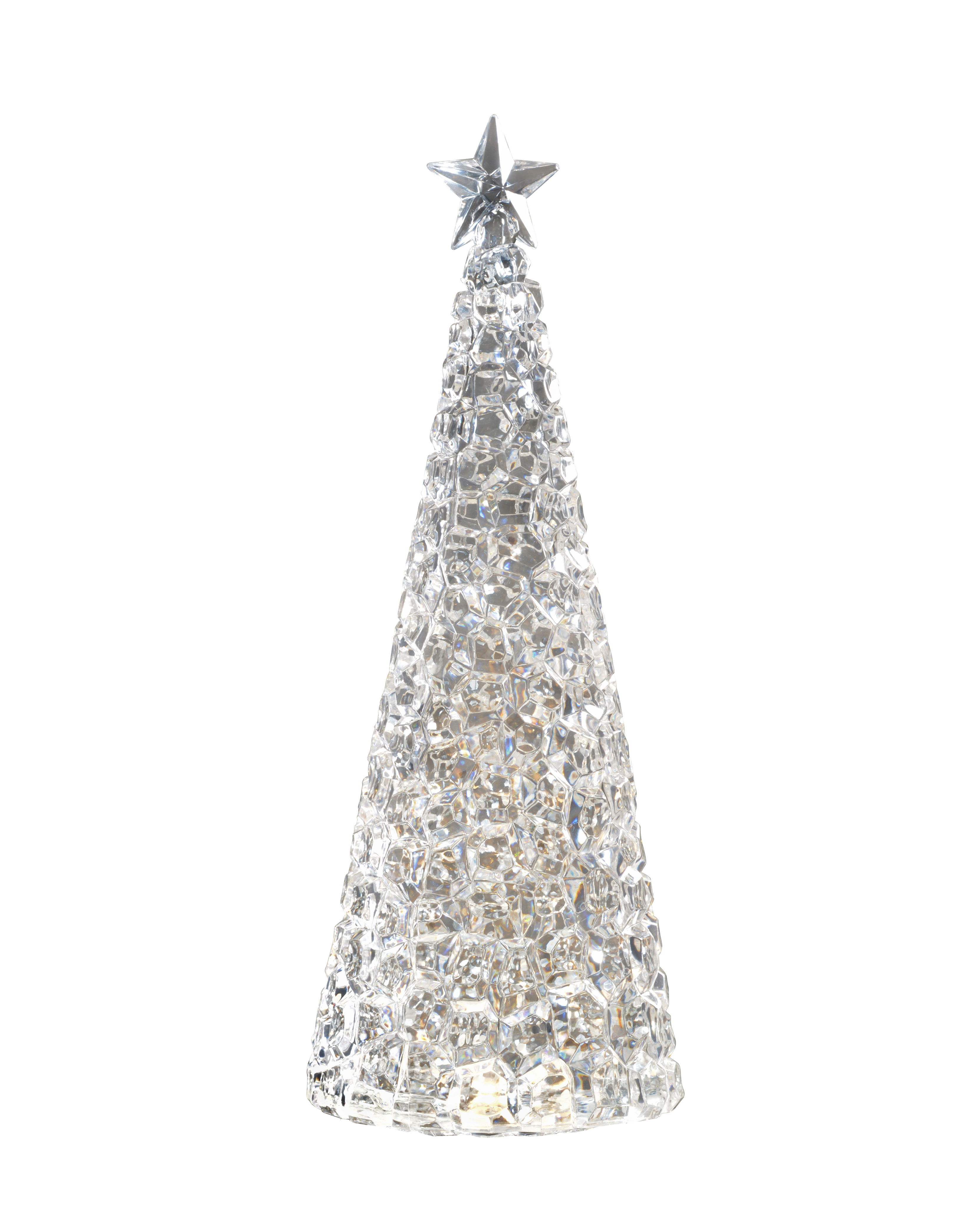 Sompex LED Lamp Glamor Silver 33cm - Kerstboom - Acryl - Bewegende Glitter