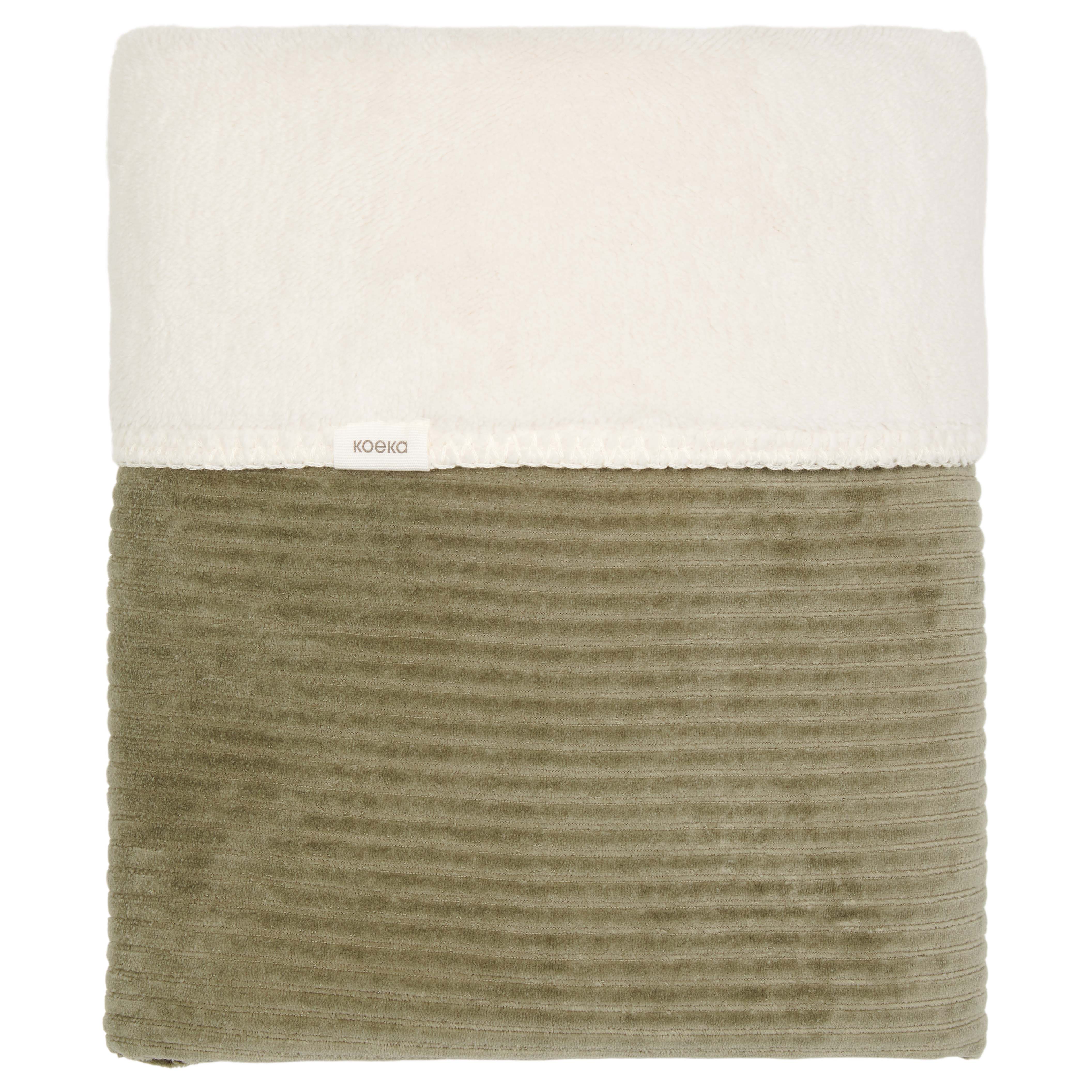 Koeka Deken Bed Vik Mosgroen Corduroy-Teddy 100x150 cm