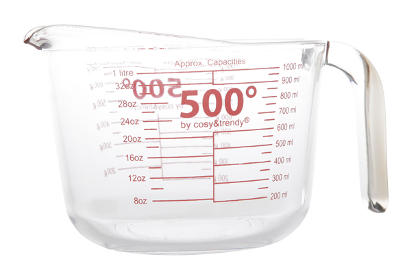 500 Graden Maatbeker Glas 1 l 14.5X11.5 cm