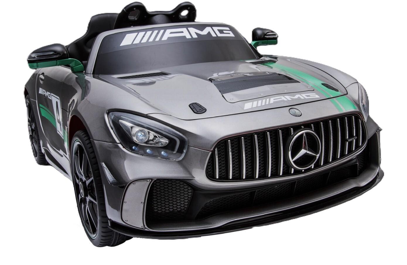 Mercedes GT4 AMG met 2 X 12 Volt motors, Licht en geluid, oplaadbaar met afstandsbediening