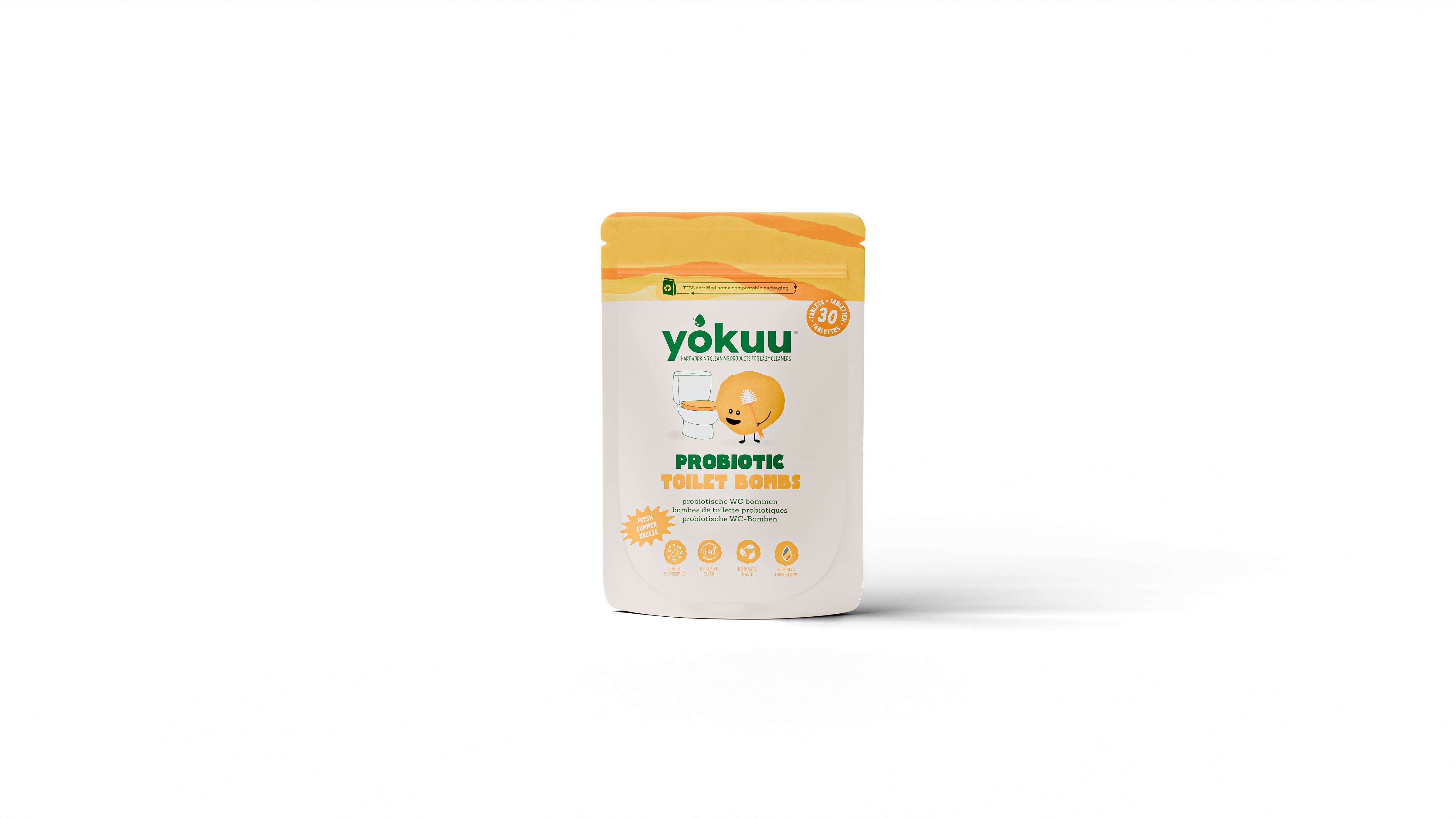 Yokuu WC Tabletten Fresh Summer Breeze 30 tabs - Probiotisch - Toilet Bombs - weg met Bruine Aanslag