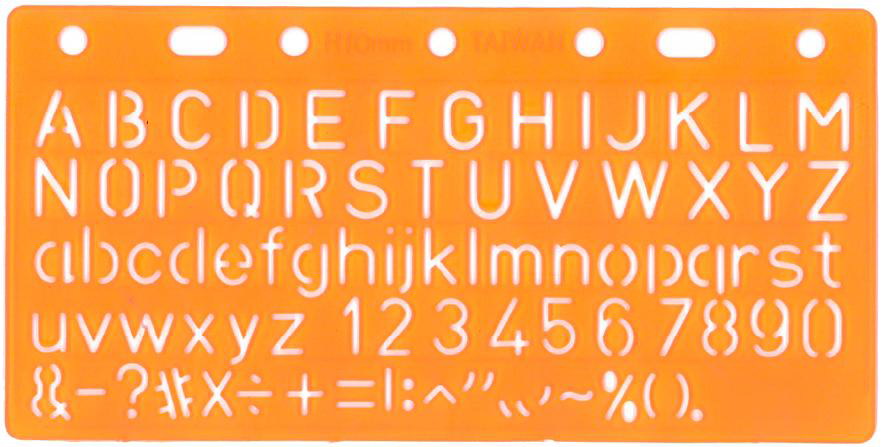 Standardgraph Sjabloon Letters 10 mm