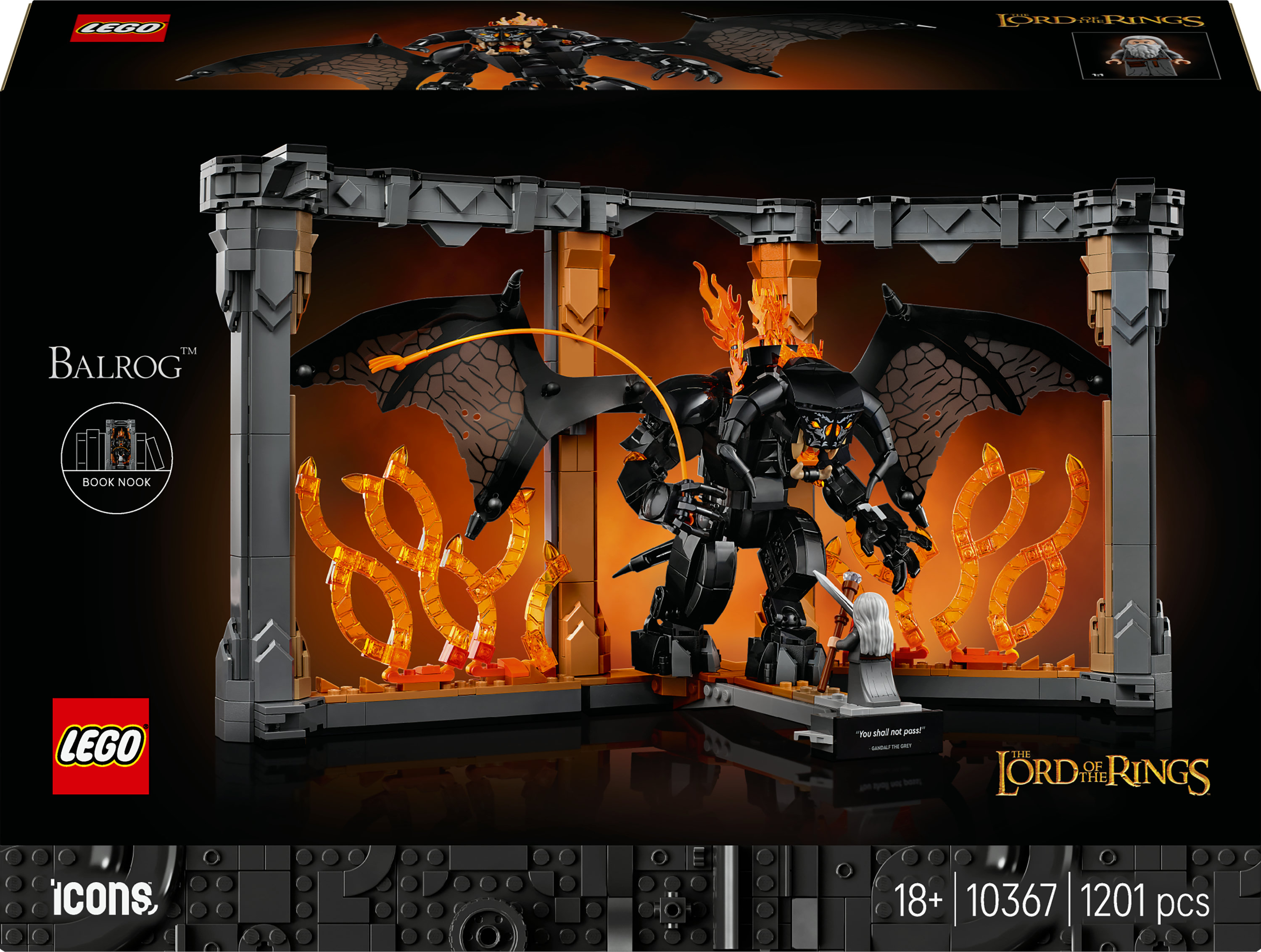 Lego Icons 10367 Boekensteun : The Lord of the Rings Balrog