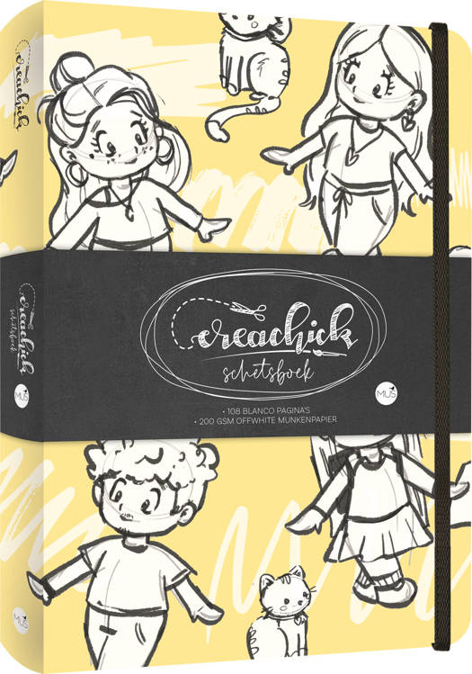 CreaChick Schetsboek Geel