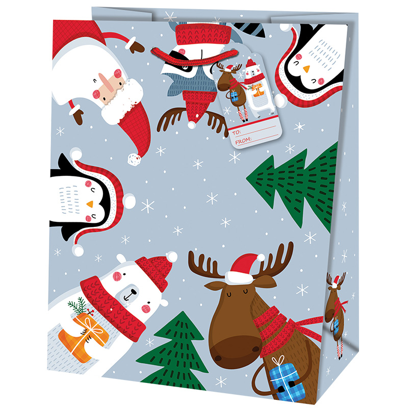 Geschenkzak Kerst Frosty Snowmen K
