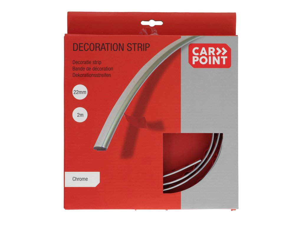 Carpoint Decoratie strip chroom 22 mm / 2 meter