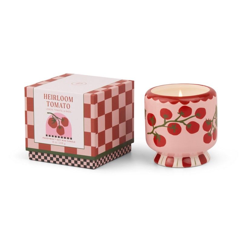 Paddywax Geurkaars Adopo Tomato Vine 226g - Heirloom Tomato - Keramiek - 9x9 cm