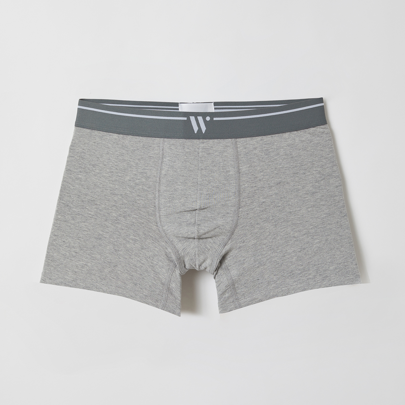 Woody Boxershort Heren Lang 2 Stuks Grijs Melange - x-large