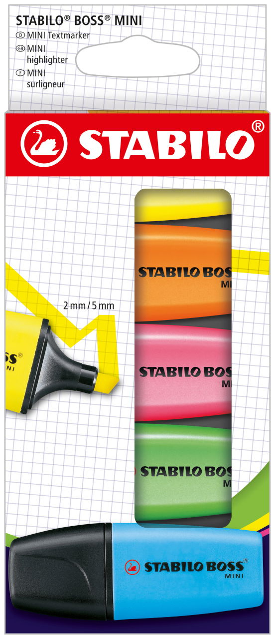 STABILO Boss Mini 5 Markeerstiften - Highlighters STABILO Boss Mini 5 Markeerstiften - Highlighters