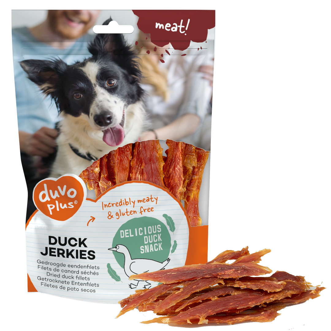 Duvoplus Mmmeatz! Eend Jerky 100 g - Hondensnacks