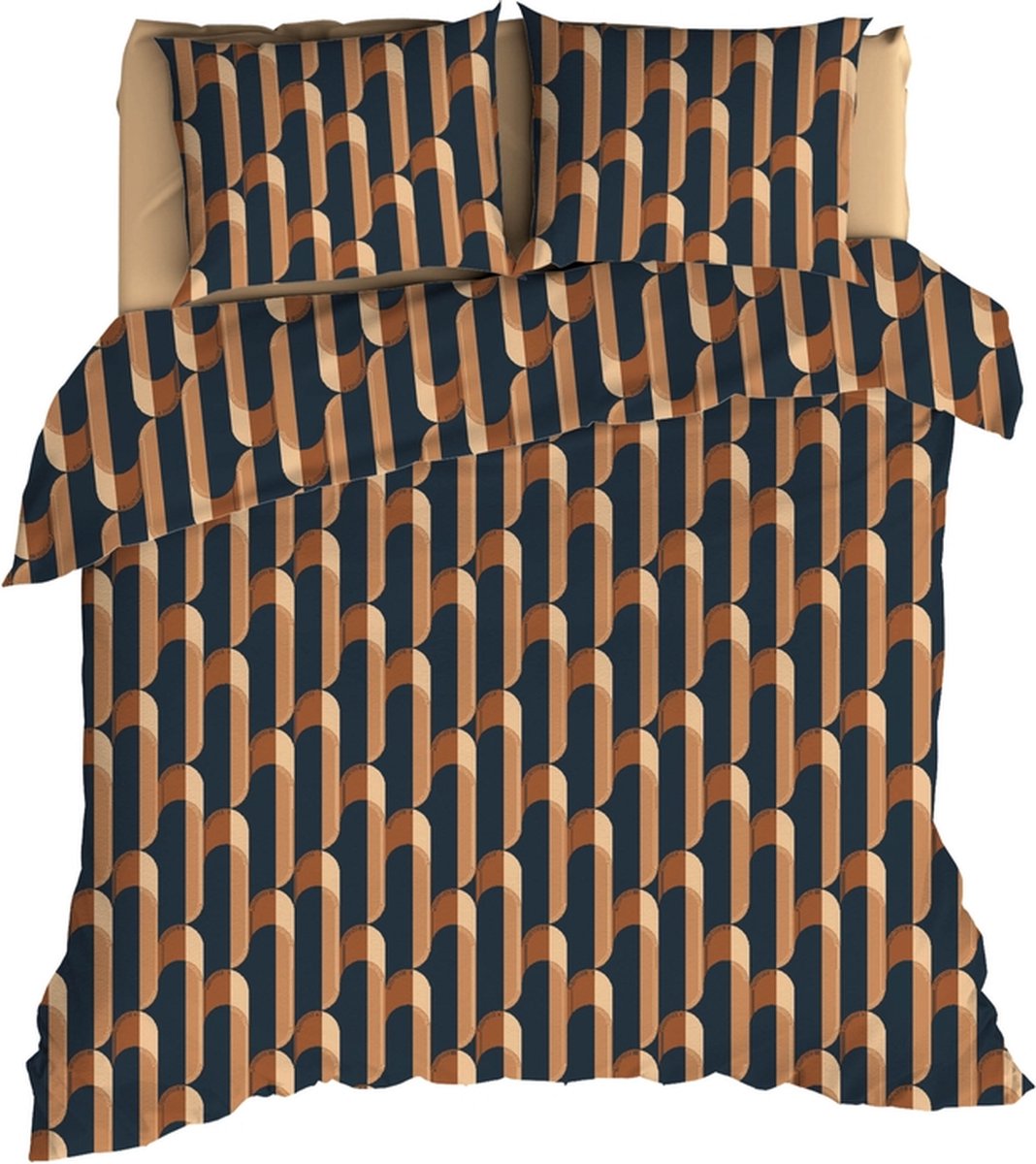 Romanette Dekbedovertrekset Vallarta 140x200-220 cm Flanel Terra Blauw