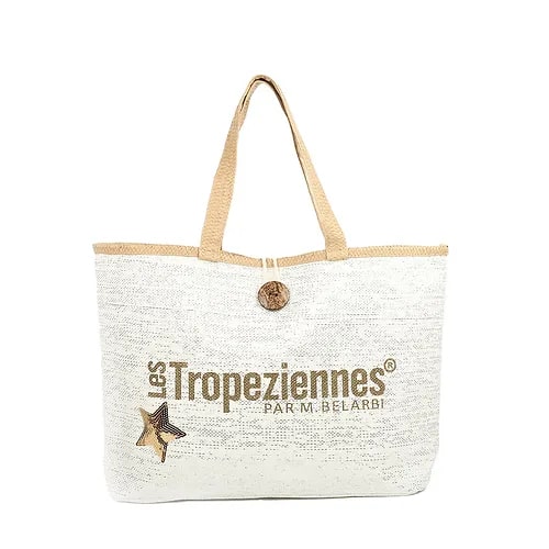 Les Tropeziennes Shopper Panama 45x37x13 cm Wit