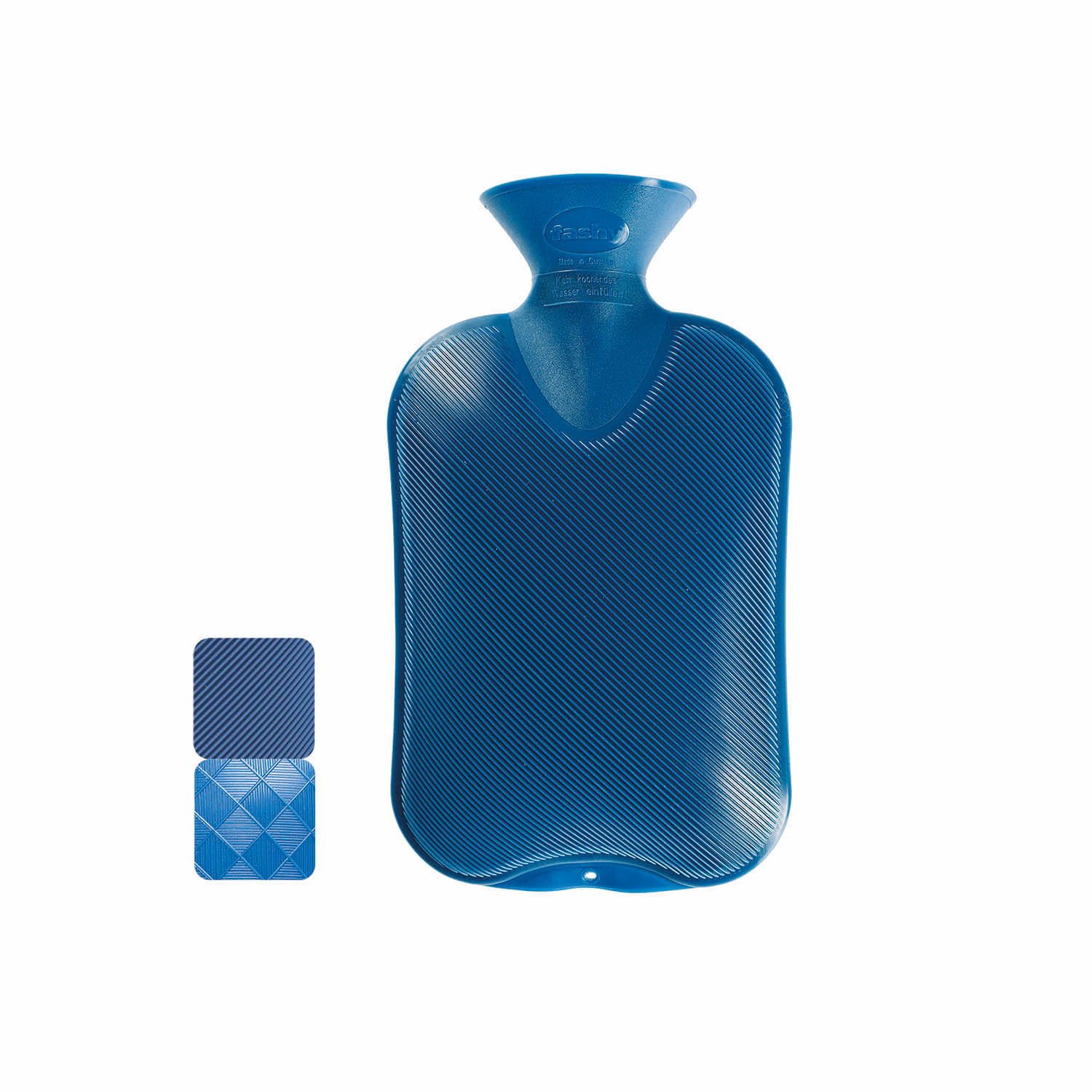 Fashy Warmwaterkruik 2l Geribbeld Blauw