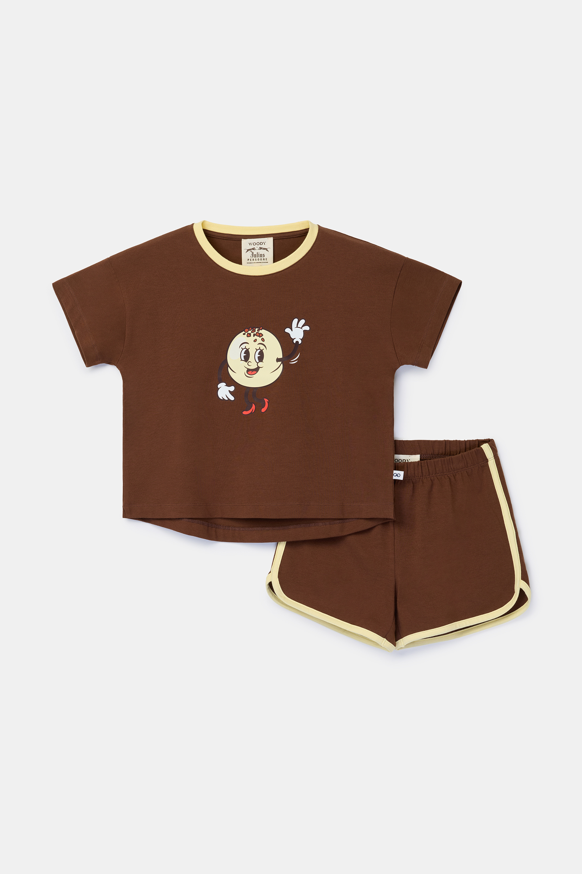 Woody Shortama Julius Persoone Meisjes Bruin - 12 jaar