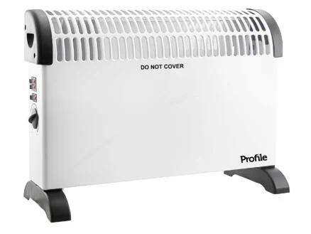 Convector Kachel 2000 Watt met turbo 750-1250-2000 W., Thermostaat, wit, Mistral