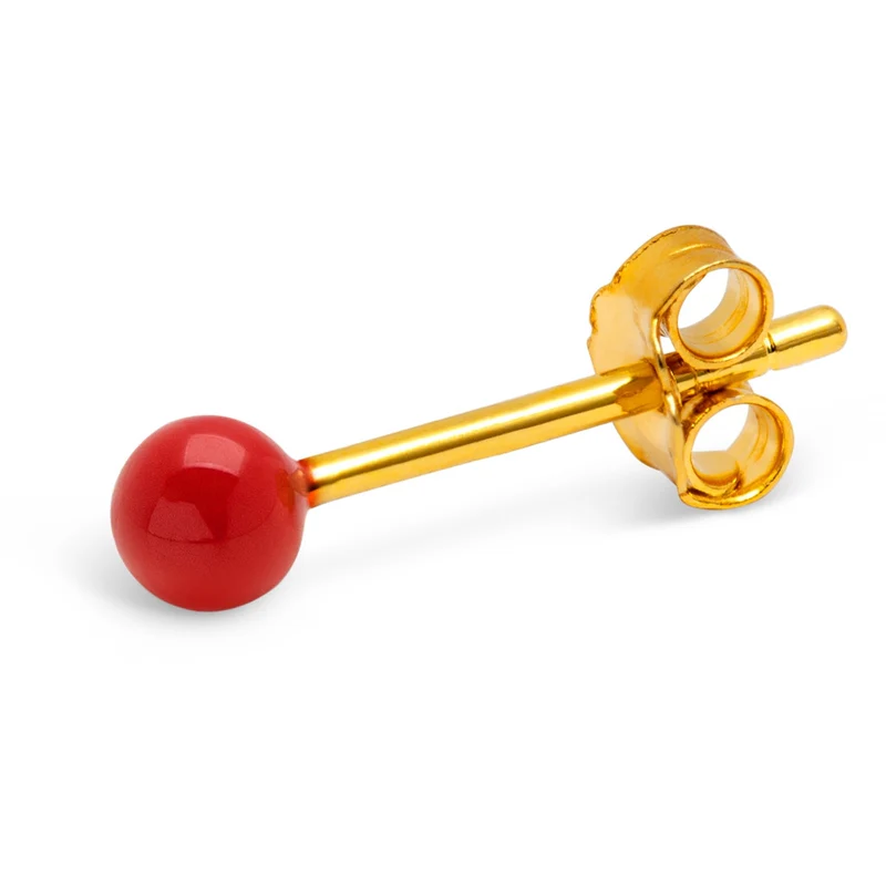 Lulu Copenhagen Oorring Color Ball Passion Red