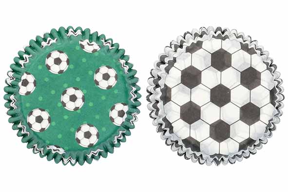 Birkmann Muffinvorm Voetbal set 100 stuks 7x3 cm