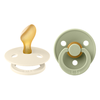 Bibs Fopspeen Latex Anatomisch Ivory-Sage 6-18 maand - 2 stuks Bibs Fopspeen Latex Anatomisch Ivory-Sage 6-18 maand - 2 stuks