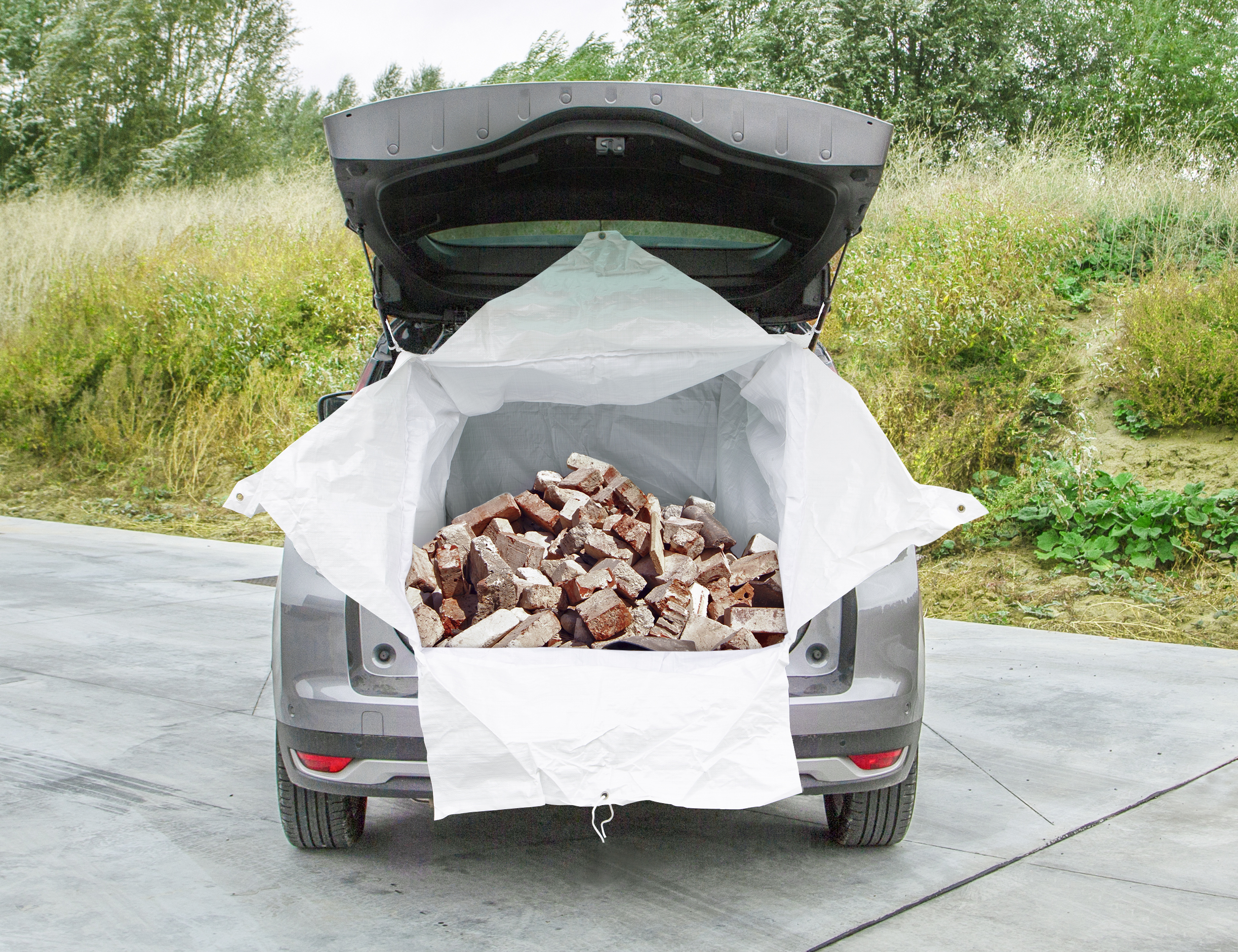 Practo Car Bag Universeel 1100 l 1.1 mm3 om Vuil te Vervoeren in Propere Wagen