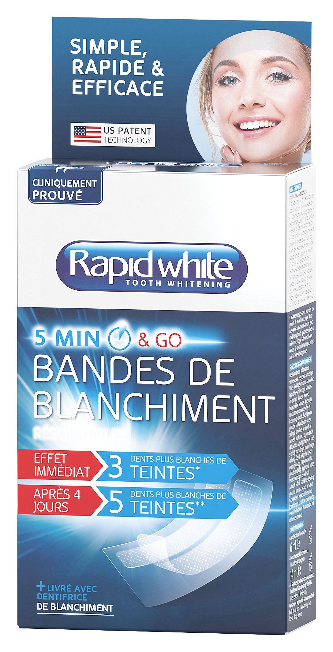 Rapid White Bleaching Strips 16 stuks