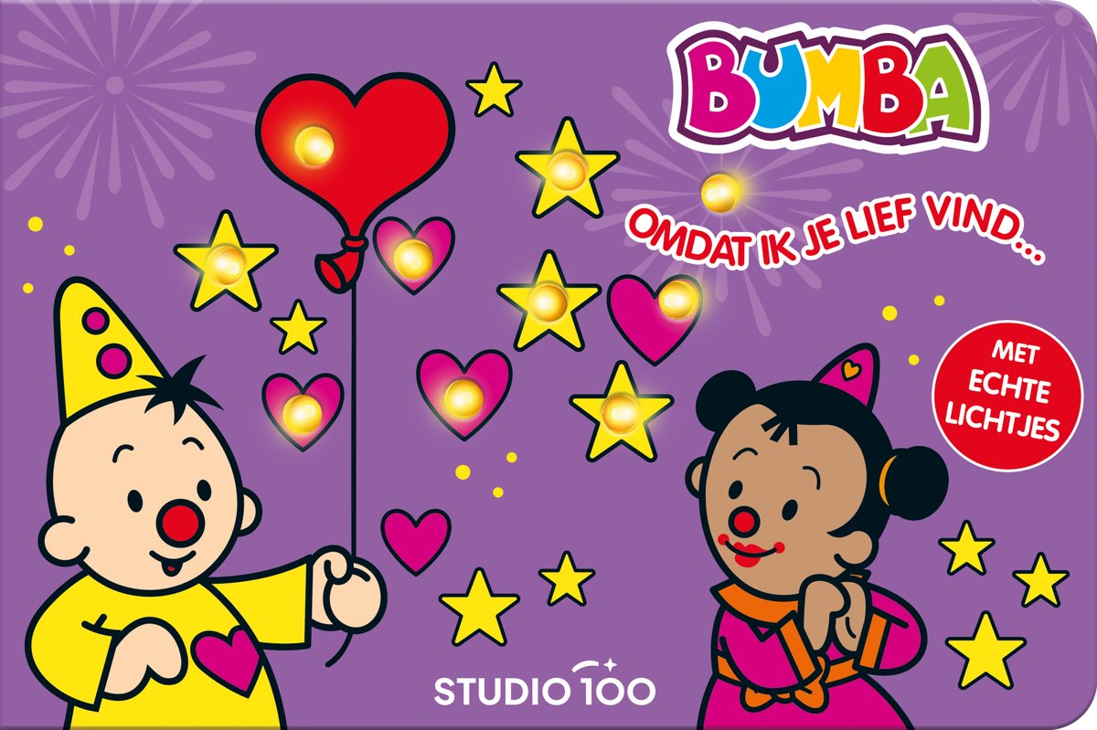 Bumba Kartonboek met Lichtjes - Omdat ik je lief vind…
