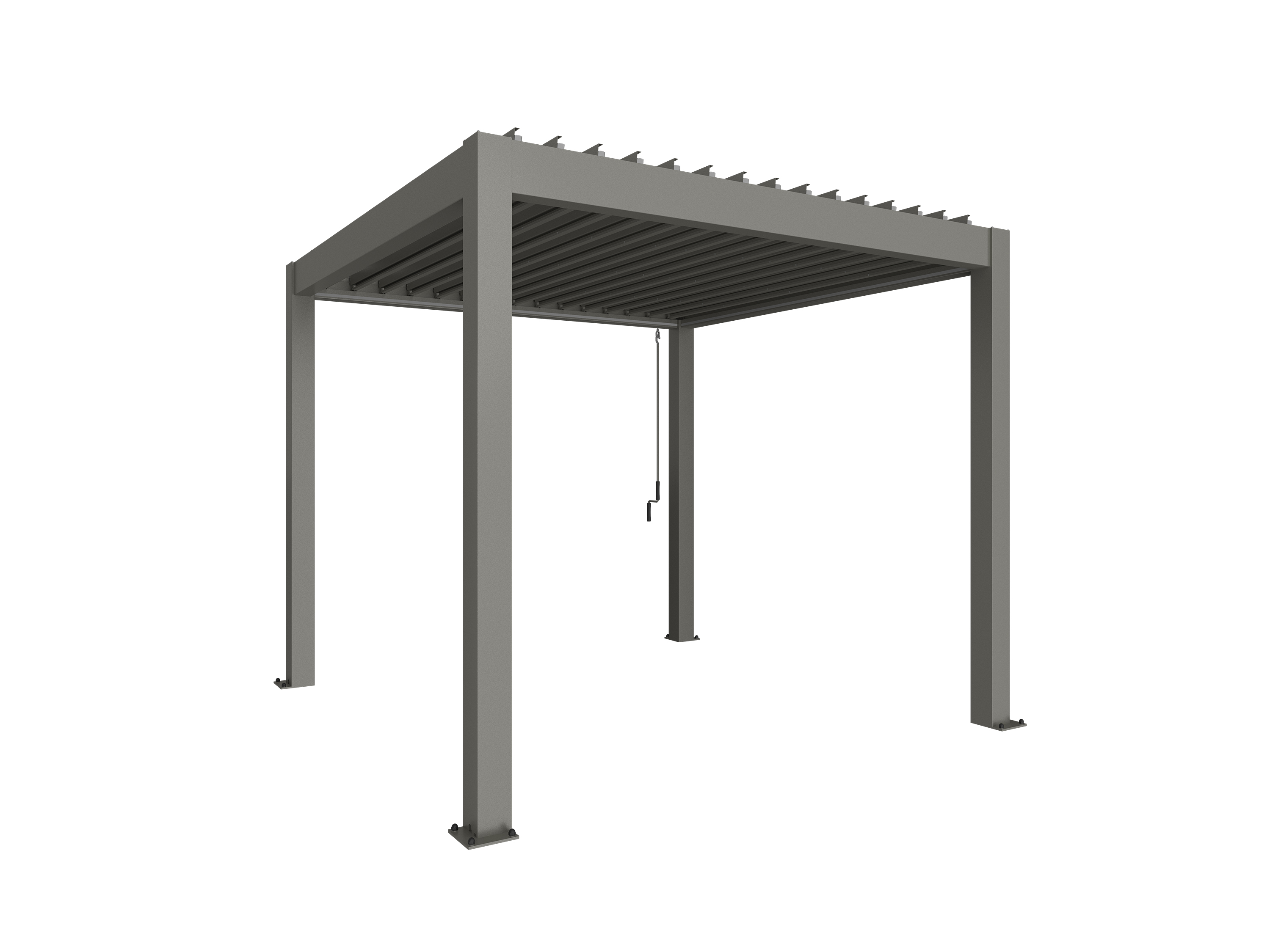 Biohort Pergola Metaal 3x3 m Kwartsgrijs