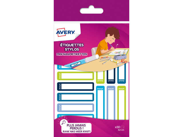 Avery Naametiketten Mini Ultra Sterk Groen - 30 stuks