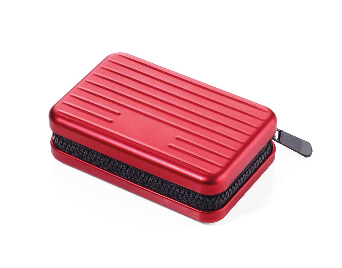 Troika Kaarthouder - Kaartenkoffer Rood - met Rits - RFID - 20 Kaarten