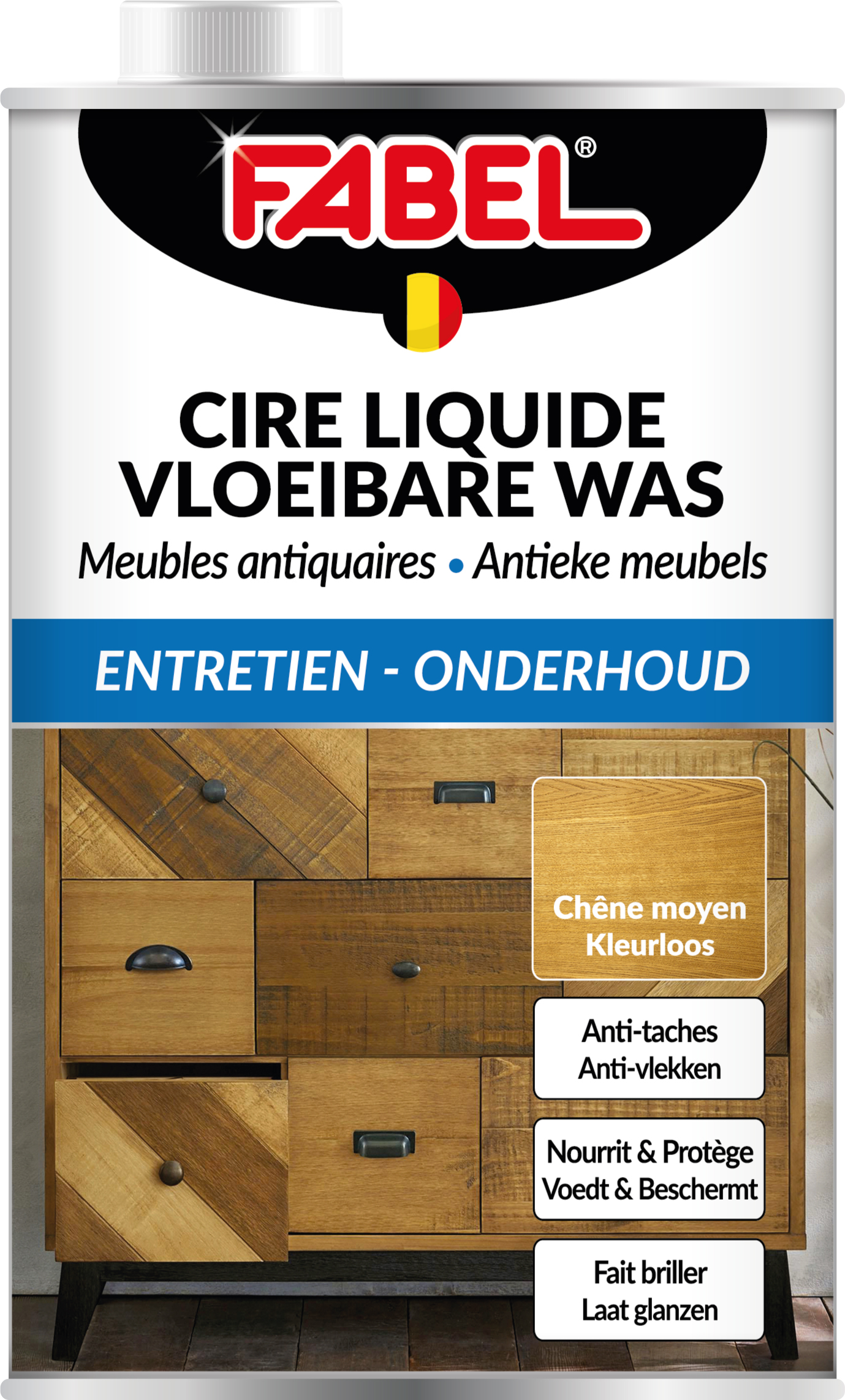 Fabel Vloeibare Antiekwas Hout en Meubels Midden Eik 1000 ml - Onderhoud