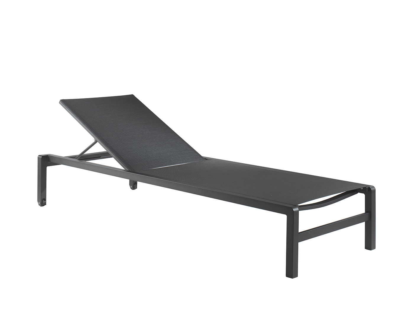 Gescova Gabana Ligbed Black Alu, Black Textilene