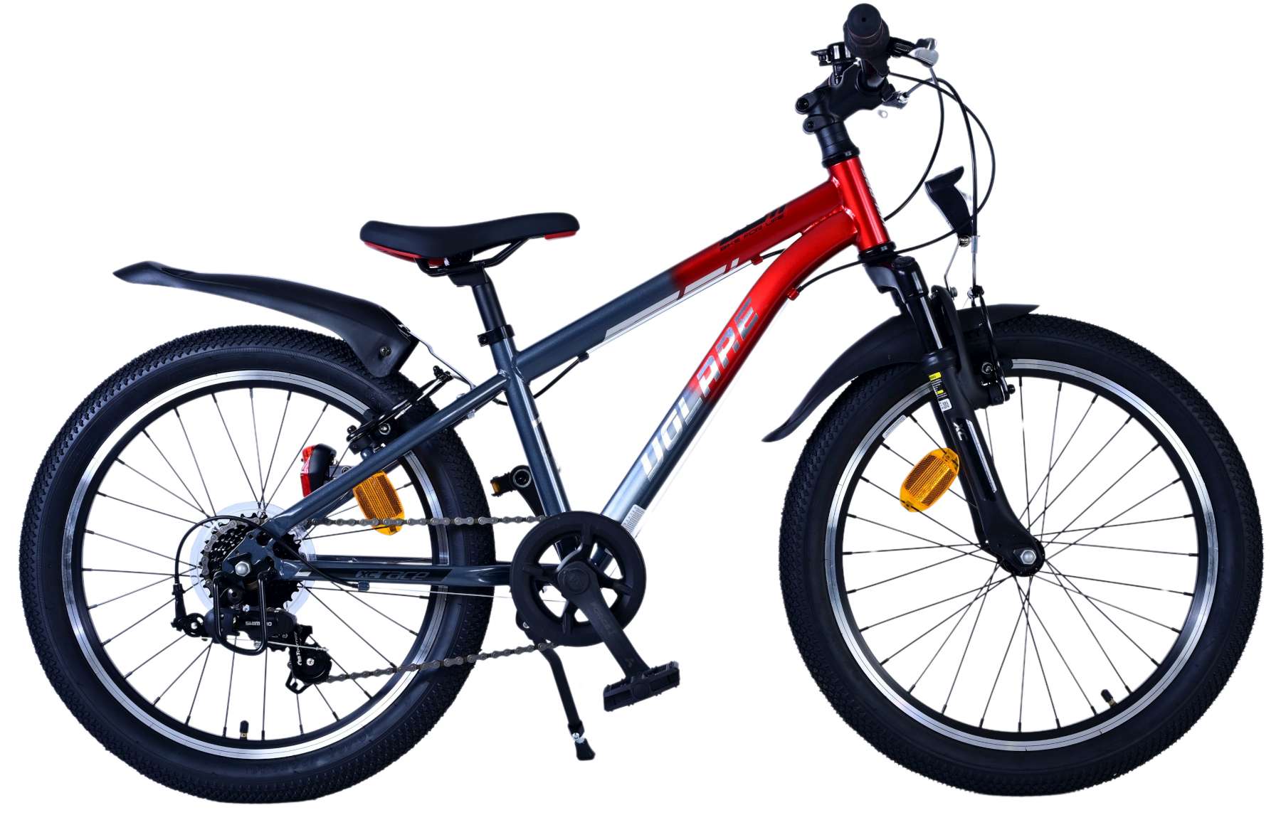 Volare XC Race Kinderfiets Rood/Grijs 2 Handremmen 7 Speed 20 inch