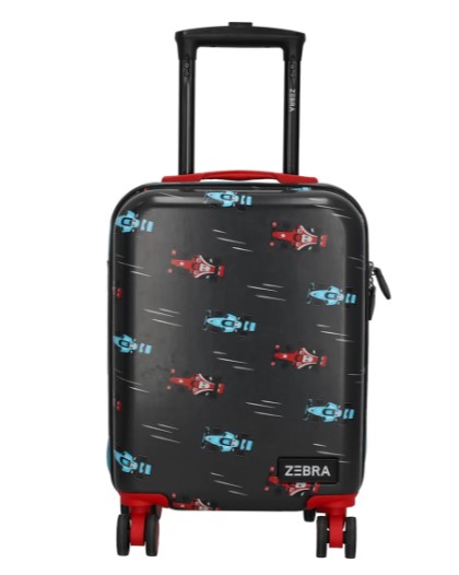 Zebra Kinderkoffer Avonturier 46 cm Race Auto Zwart - 32x22x46 cm