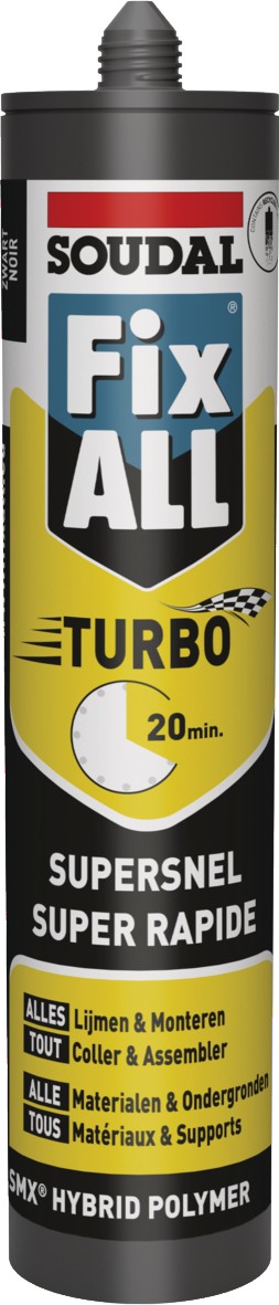Soudal Fix All Turbo 290 ml Zwart