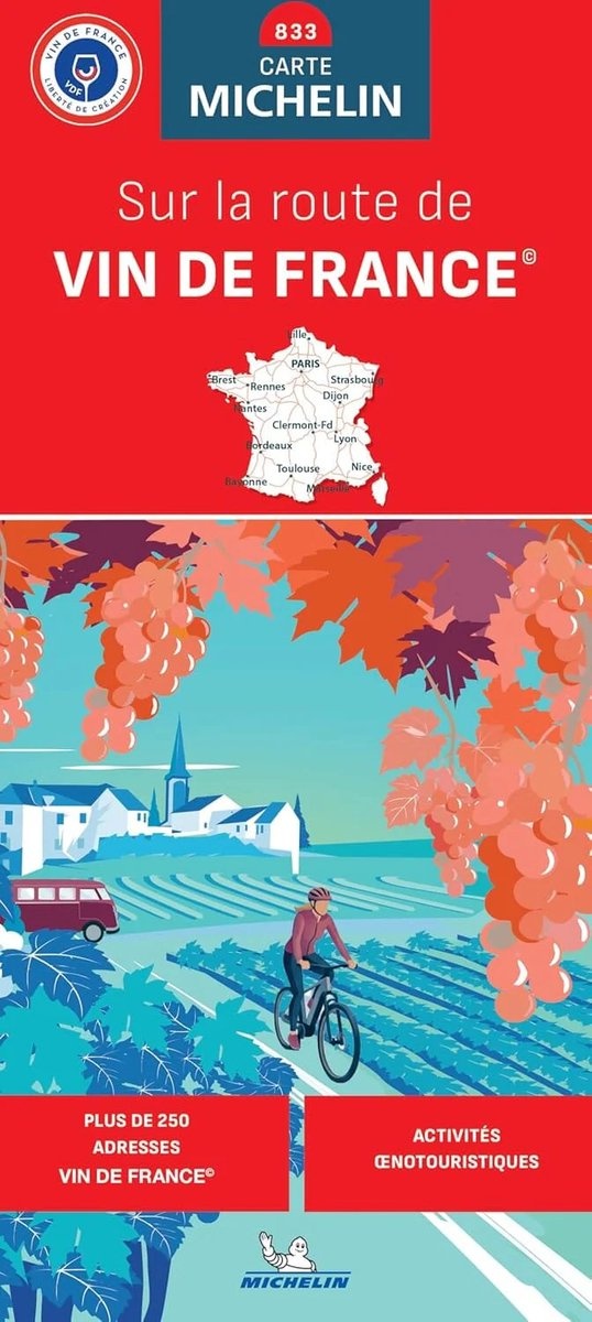 Michelin Kaart Sur la Route de Vins de France