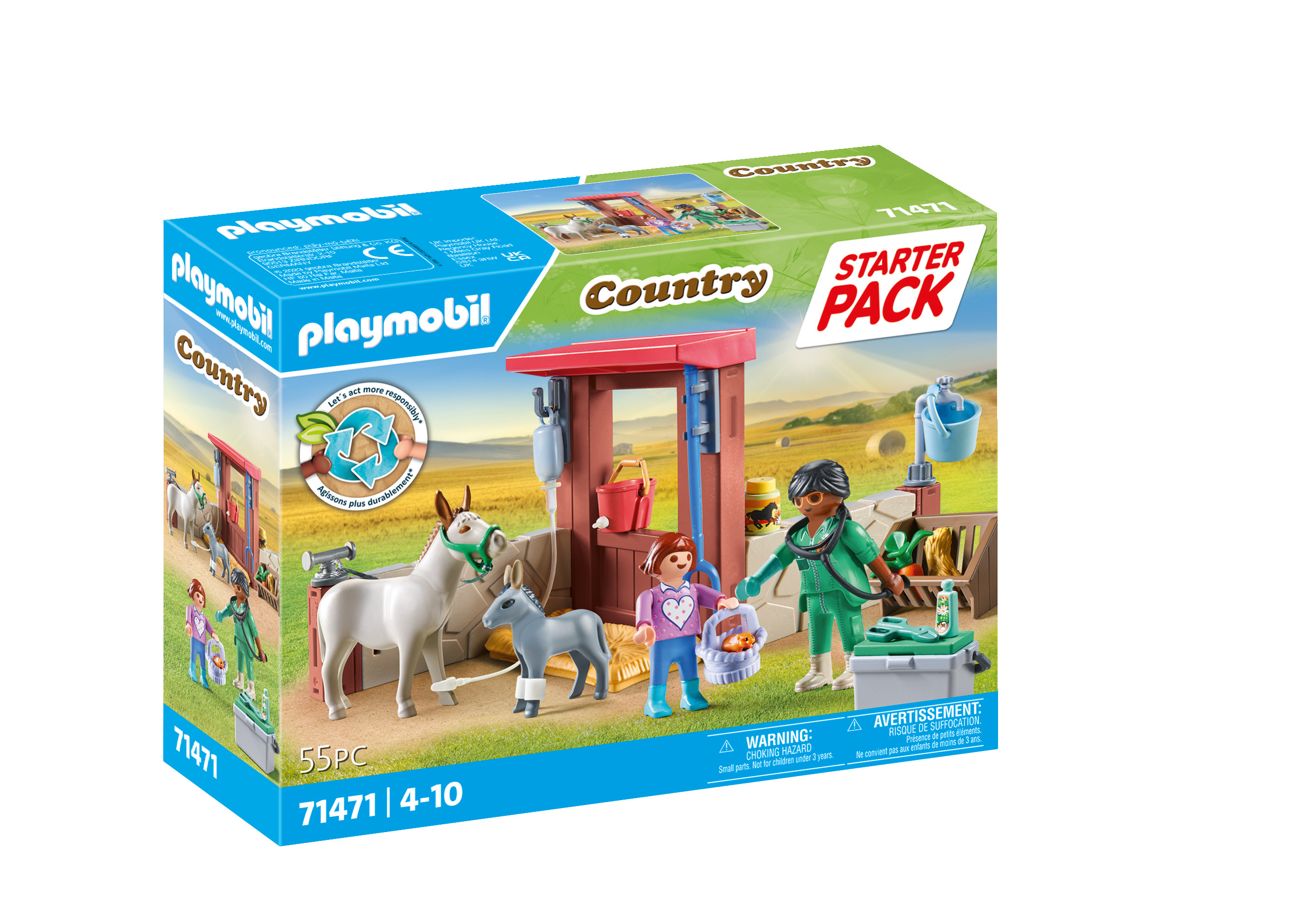 Playmobil Starter Packs 71471 Boerderij dierenarts met de ezels