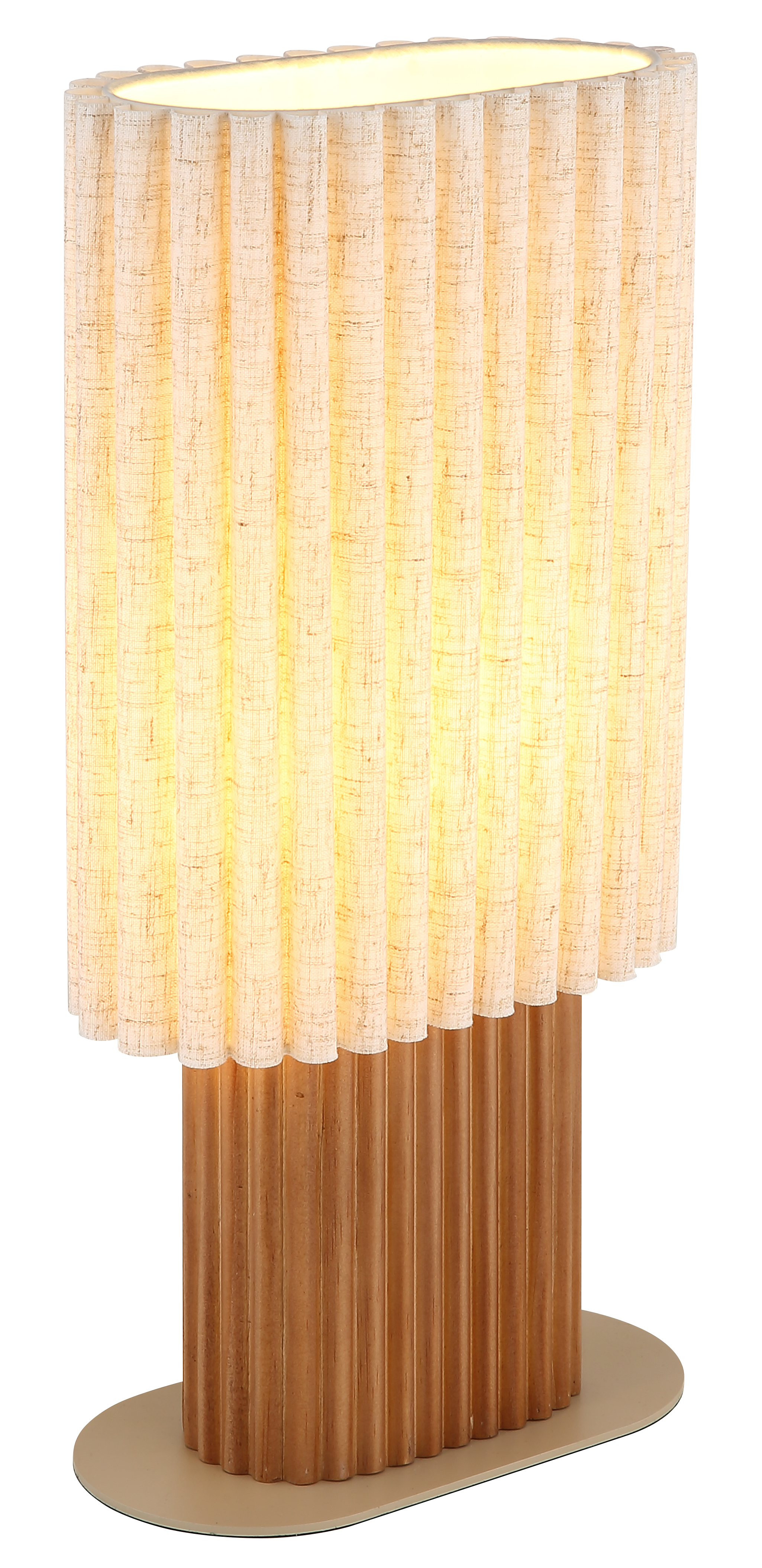 Globo Jannie Tafellamp Hout Bruin/Linnen 23x45,3 cm excl. 1x E27 40W 230V