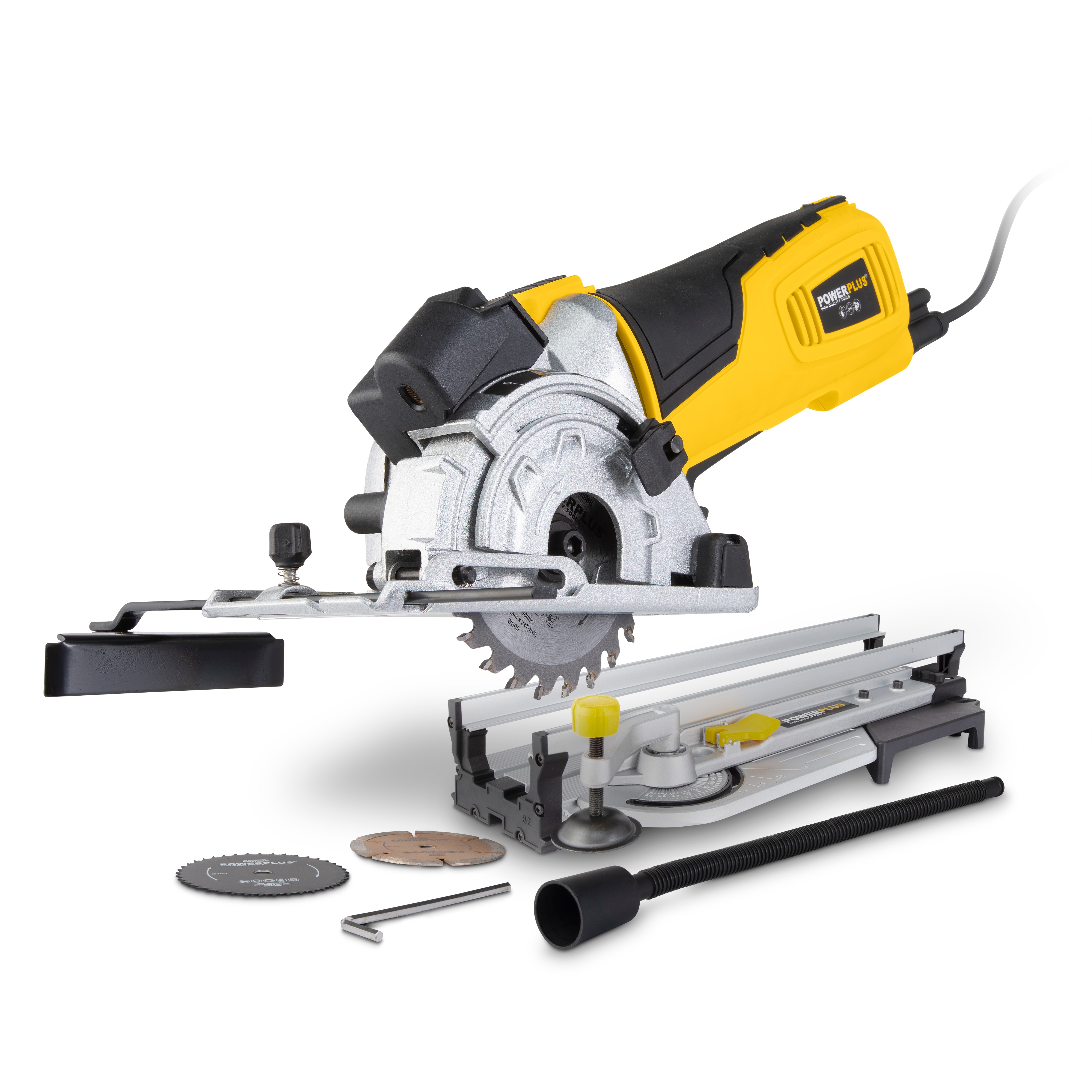 Powerplus POWX1365MB Mini Invalzaag 600 W 85 mm met Verstekgeleider