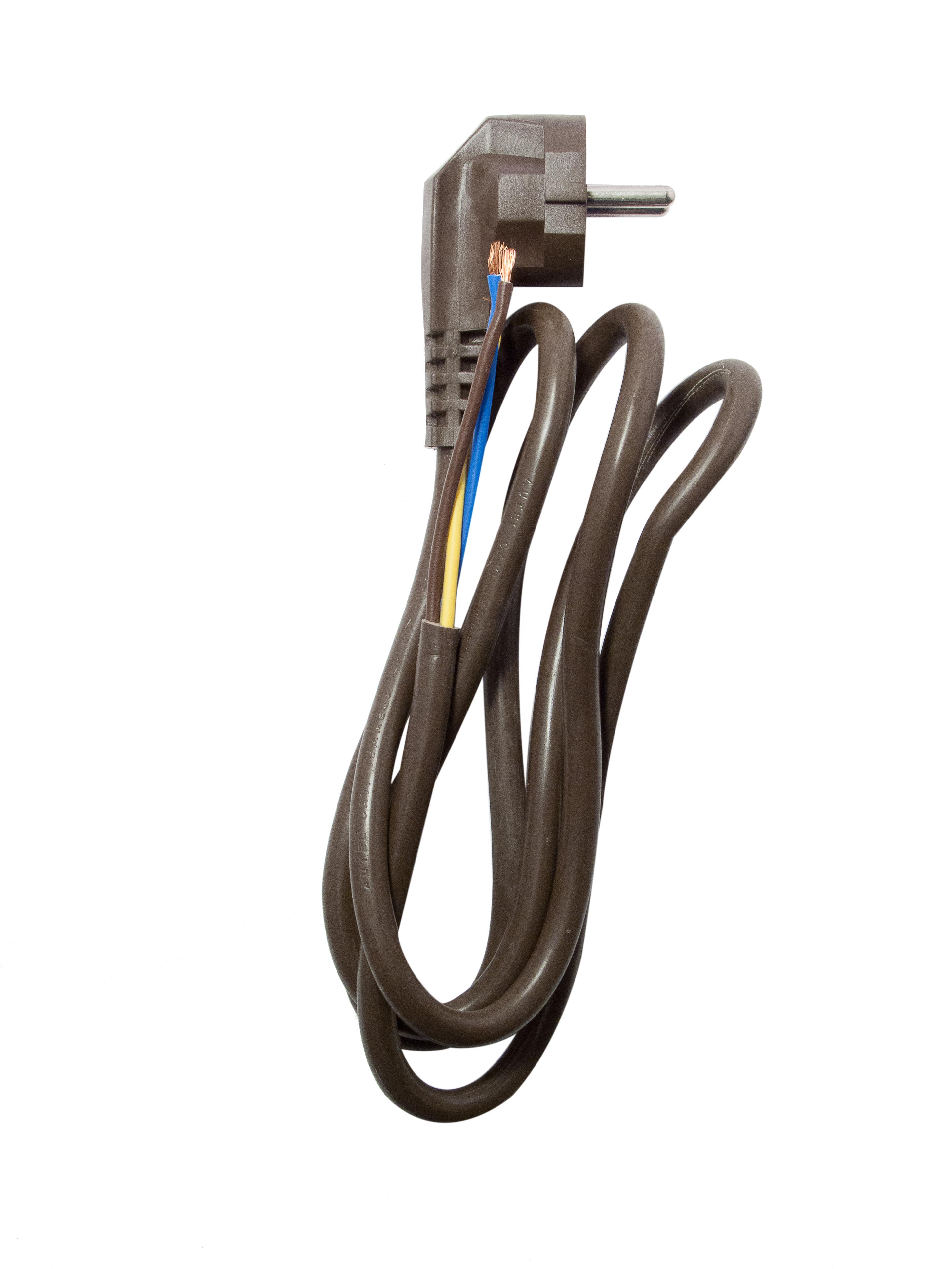 Chacon Toestelsnoer 1.5 m 3x1.5 mm2 Zwart met Stekker