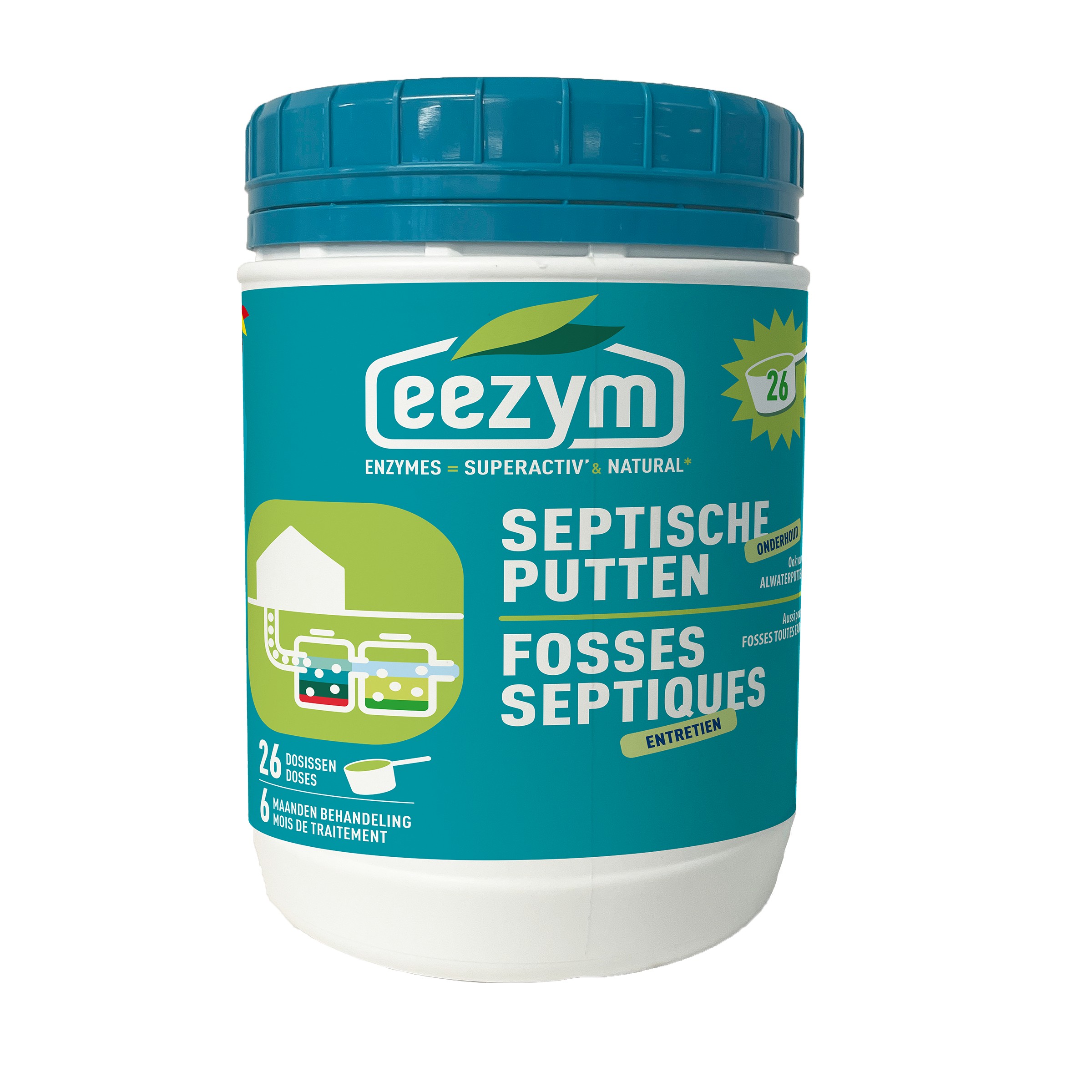 Eezym Biodegradatie versneller Septische putten - 650gr - 26 doses