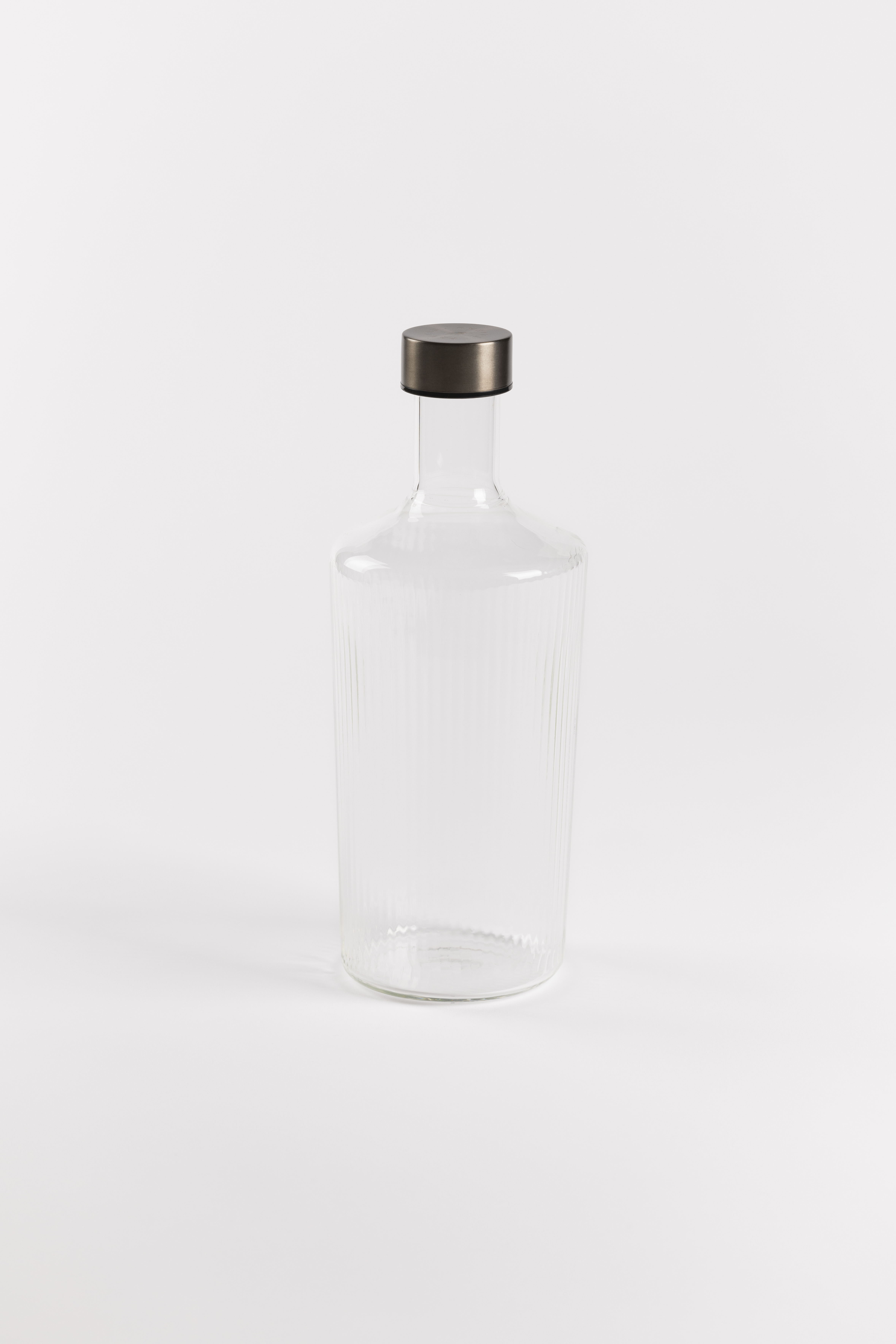 Paveau Ribbed Fles/Karaf White Haven Transparant 1.25l - 10.5x28 cm