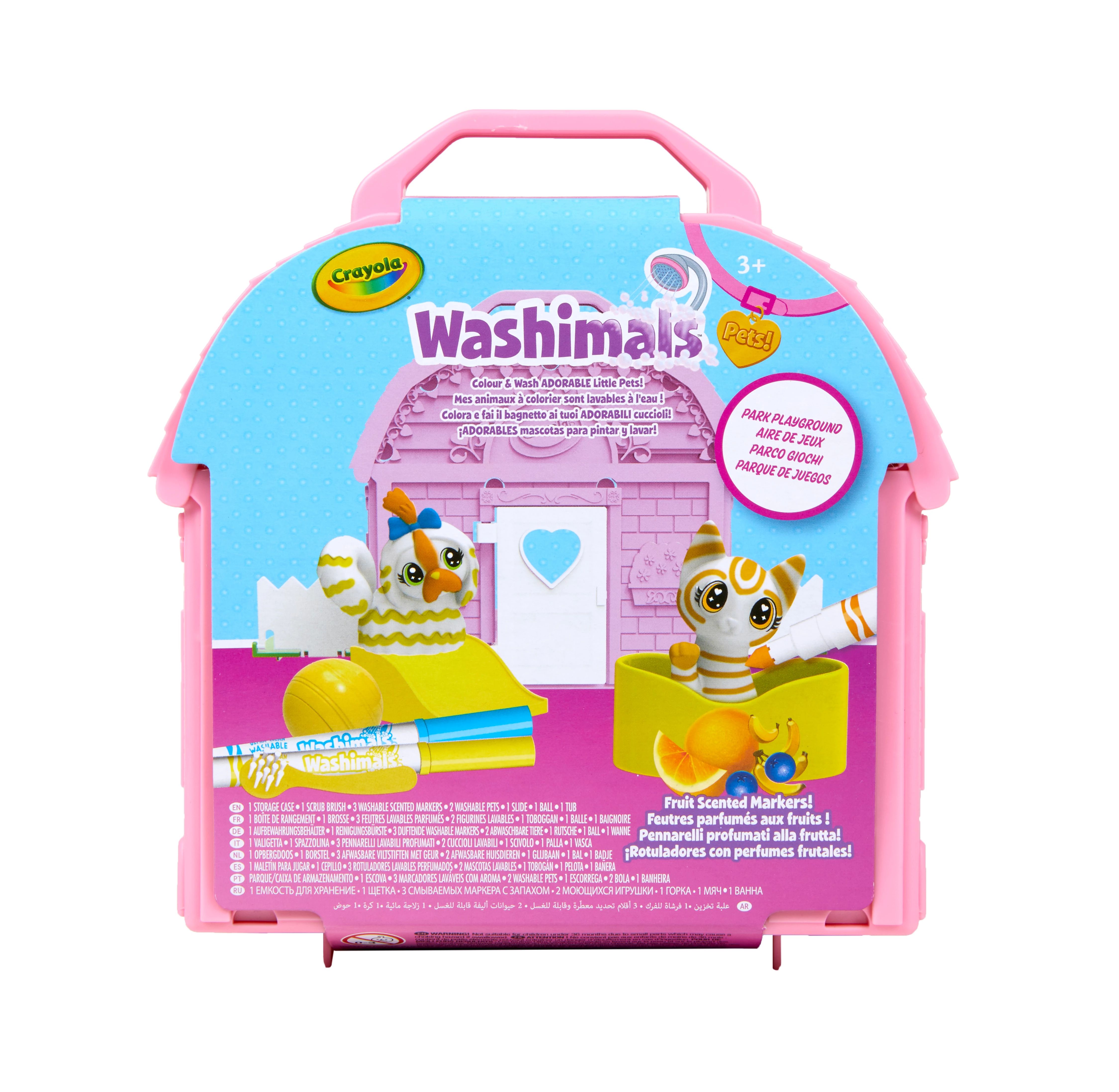 Crayola Washimals Deluxe Play Set – 12 Schattige Baddiertjes, Wasbare Stiften, Bad En Borstel, Geschikt Vanaf 3 Jaar