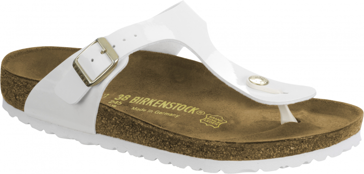 Birkenstock Teenslipper Dames Gizeh White patent - maat 37