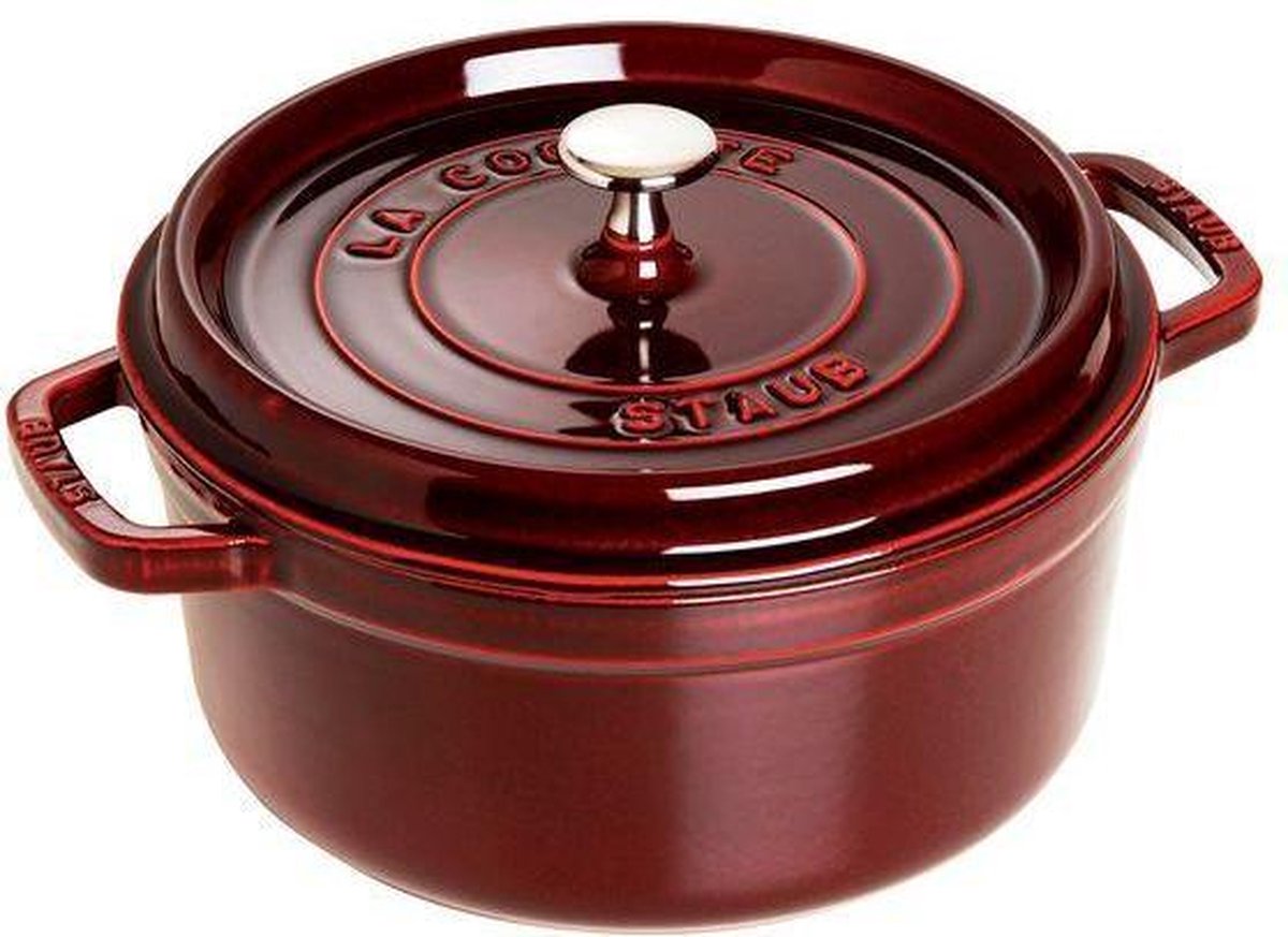 Staub Cocotte Bordeaux 24cm - Gietijzer - 3.8l - alle Vuren