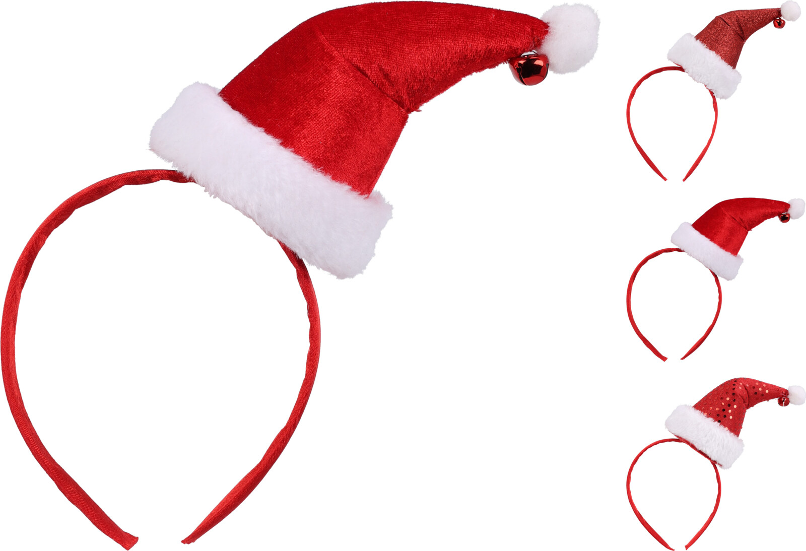 Diadeem met Kerstmuts - assorti - prijs per stuk